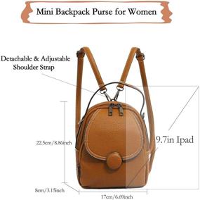 img 3 attached to 🎒 SIXVONA Fashion Leather Ladies Handbags & Wallets: Stylish Women's Backpack Collection