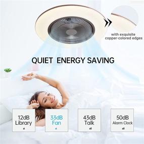 img 1 attached to 🌀 IYUNXI 22-Inch Low Profile Enclosed Ceiling Fan with Lights, Remote Control, Invisible Blades, Flush Mount Design for Kids Bedroom, Round LED Light with 3-Color Dimming, 3-Gear Wind Speed, Smart Timing