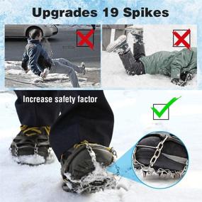 img 3 attached to 🧗 Crampons Ice Snow Cleats: 19-Spike Stainless Steel for Enhanced Traction in Walking, Jogging, Climbing, and Hiking