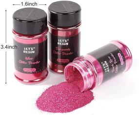 img 1 attached to LET'S RESIN Red Glitter Powder Set: Fine Glitter Powder with 3 Theme Colors, Perfect for Resin, Slime, Tumblers, and Painting Arts