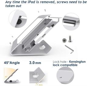img 1 attached to Beelta Tablet Stand for iPad Pro 11 - 360° Swivel Base, Anti-Theft, Sturdy Metal Construction, Elegant White Finish, BSC102WS