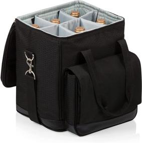 img 4 attached to 🍷 LEGACY - Cellar Insulated Wine Tote by Picnic Time Brand, Black, 12.5 x 11 x 13 Inches