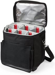 img 2 attached to 🍷 LEGACY - Cellar Insulated Wine Tote by Picnic Time Brand, Black, 12.5 x 11 x 13 Inches