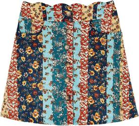 img 2 attached to 👗 Amy Byer Button Sunset Skirt/ Skort in Medium Girls' Size - Stylish Clothing for Girls