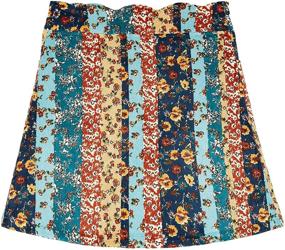 img 1 attached to 👗 Amy Byer Button Sunset Skirt/ Skort in Medium Girls' Size - Stylish Clothing for Girls