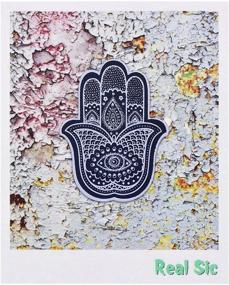 img 3 attached to 🤲 REAL SIC Hamsa Enamel Pin: Invoking Protection and Good Fortune - Symbol of Strength and Defense for Jackets, Backpacks, Hats, Bags & Tops