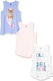 img 4 attached to 🌸 Cute and Cool: Introducing Spotted Zebra Girls' Sleeveless Tank Tops