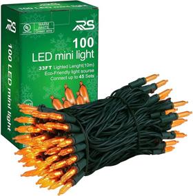 img 1 attached to 🍂 32ft 100 Orange Mini LED String Lights by Ruisita - UL Certified Waterproof Fairy Lights for Outdoor and Indoor, Autumn Decor, Garden, Patio, Thanksgiving