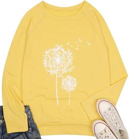 img 3 attached to Dandelion Sweatshirt Crewneck Pullover Graphic Outdoor Recreation for Hiking & Outdoor Recreation Clothing