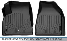 img 1 attached to 🔒 MAXLINER Floor Mats 1st Row Liner Set: Traverse/Enclave/Acadia/Outlook - Black, Efficient Protection