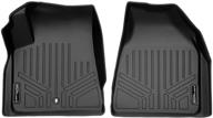 🔒 maxliner floor mats 1st row liner set: traverse/enclave/acadia/outlook - black, efficient protection logo