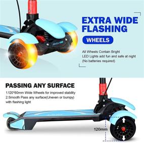 img 3 attached to 🛴 VOKUL Scooter for Kids, Foldable 3 Wheel Toddler Scooter with LED Light-up Wheels - Ideal Gifts for Boys, Girls & Teens, Ages 2-14 Years Old