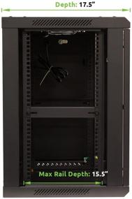 img 3 attached to NavePoint 12U стеновой сетевой серверный шкаф с дверцей из стекла и механизмом блокировки