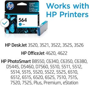 img 3 attached to 🖨️ HP 564 Cyan Ink Cartridge Compatible with HP DeskJet 3500, OfficeJet 4600, 5500, C6300, 6500, 7500, B8550, D7560, C510, B209, B210, C309, C310, C410, C510, CB318WN