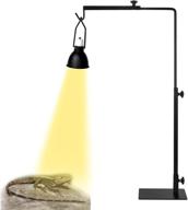 🔥 altobooc heavy duty adjustable floor heat lamp stand for reptile & amphibian terrariums and other cold blooded animal enclosures with 10 x reusable fastening cables & metal lamp hook: ultimate heating solution for reptiles and cold blooded pets logo