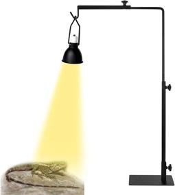 img 4 attached to 🔥 Altobooc Heavy Duty Adjustable Floor Heat Lamp Stand for Reptile & Amphibian Terrariums and Other Cold Blooded Animal Enclosures with 10 x Reusable Fastening Cables & Metal Lamp Hook: Ultimate Heating Solution for Reptiles and Cold Blooded Pets
