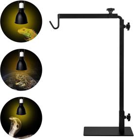 img 3 attached to 🔥 Altobooc Heavy Duty Adjustable Floor Heat Lamp Stand for Reptile & Amphibian Terrariums and Other Cold Blooded Animal Enclosures with 10 x Reusable Fastening Cables & Metal Lamp Hook: Ultimate Heating Solution for Reptiles and Cold Blooded Pets