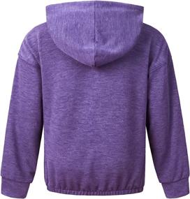 img 3 attached to 👚 Stylish Girls' Hooded Long Sleeve Tops: Loose Fit Tunic Shirts for 4-13Y