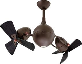 img 4 attached to 🌀 Enhance Your Space with the Matthews Indoor/Outdoor Damp Location 39" Dual Rotational Ceiling Fan - Textured Bronze