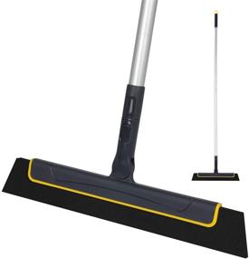 img 4 attached to 🧹 Yocada Floor Squeegee Broom: Ideal for Effortless Cleaning in Showers, Bathrooms, Kitchens, Tiles, and Home Surfaces - Tackle Pet Hair, Fur, Water, Foam, and More! Long Adjustable Handle, Removable Anti-Static 51in Pole
