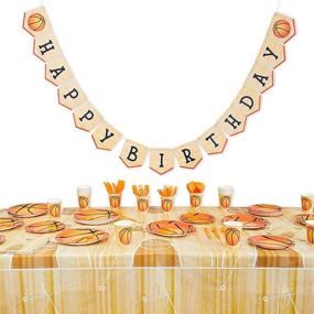 img 4 attached to 🏀 Basketball Themed Birthday Party Pack - Dinnerware Set and Banner for 24 Guests (171 Pieces)