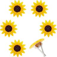 sunflower car air freshener - 6 pieces, cute and girasoles gift decorations for car interior, sunflower air vent clips and accessories logo