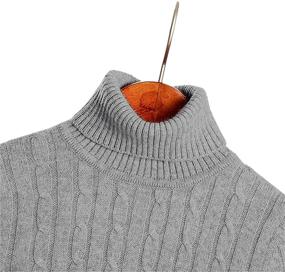 img 1 attached to Turtleneck Sweater Cashmere Twisted Pullover Boys' Clothing for Sweaters