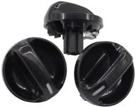 🔴 newyall 3-pack of black hvac heater a/c control knobs logo