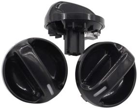 img 4 attached to 🔴 NewYall 3-Pack of Black HVAC Heater A/C Control Knobs