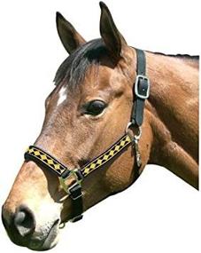 img 3 attached to Premium Padded Nose Leather 👑 Crown Diamond Halter by Intrepid International