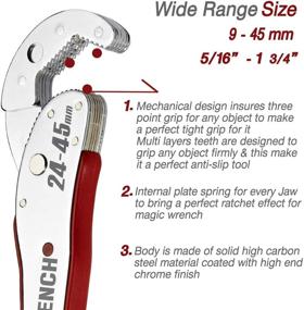 img 1 attached to Versatile Auto-Ratcheting Magic Wrench - Universal Adjustable Multi-Function Tool