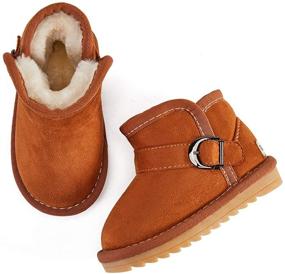 img 3 attached to 👶 BMCiTYBM Baby Boys Girls Snow Boots - Warm Winter Boots with Non-Slip Faux Fur Lining, Suitable for Baby 6-24 Months - Ideal for Outdoor Activities