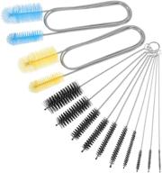 🐠 versatile 12-piece aquarium filter brush set for effective cleaning - ideal for fish tanks, kitchen, straws, keyboard logo