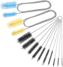 img 4 attached to 🐠 Versatile 12-Piece Aquarium Filter Brush Set for Effective Cleaning - Ideal for Fish Tanks, Kitchen, Straws, Keyboard