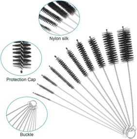 img 2 attached to 🐠 Versatile 12-Piece Aquarium Filter Brush Set for Effective Cleaning - Ideal for Fish Tanks, Kitchen, Straws, Keyboard