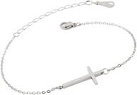 wdshow sideways cross bracelets: elegant rose gold-tone & silver-tone accents logo