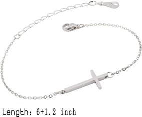 img 2 attached to WDSHOW Sideways Cross Bracelets: Elegant Rose Gold-Tone & Silver-Tone Accents