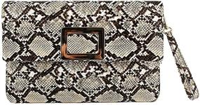 img 1 attached to Goclothod Women's Snakeskin Pattern Shoulder Bag: Fashionable Cross-body Satchel for a Stylish Magnet Tote Purse Experience