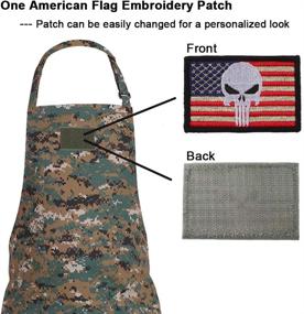 img 3 attached to SOMIDE 2 PK Adjustable Bib Camo Aprons - Perfect BBQ Grilling and Cooking Aprons for Women and Men Chefs, with 2 Large Pockets - Ideal for Home, Kitchen, and Picnic