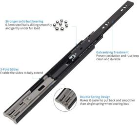 img 2 attached to Pairs Drawer Slides Yision 3 Section