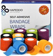 self adhesive cohesive bandage wrap - vet wrap - 2 inch x 15 feet / 12 pack - elastic, breathable, non-woven - assorted vibrant colors - versatile athletic tape for injury support, tattoo grip tape, pet wound care логотип