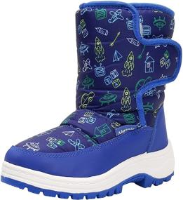 img 4 attached to 👟 Ahannie Toddler Winter Insulated Outdoor Boys' Shoes and Outwear