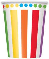 9oz rainbow party cups 8ct logo