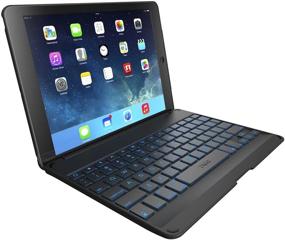 img 4 attached to 📱 ZAGG Чехол Folio с подсветкой и беспроводной клавиатурой Bluetooth для iPad Air - Стильный и элегантный черный