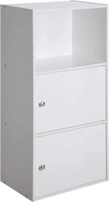 img 4 attached to 🌟 Convenience Concepts Xtra Storage 2 Door Cabinet, White - Versatile Space-Saving Storage Solution for Clutter-Free Living"