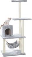 🐱 gleepet cat tree with hammock, 59-inch, silver gray - gp78590222 logo