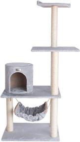 img 1 attached to 🐱 GleePet Cat Tree with Hammock, 59-Inch, Silver Gray - GP78590222