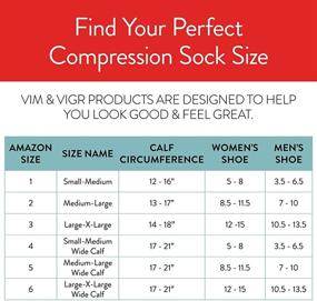 img 2 attached to 🧦 VIM & VIGR Nylon Compression Socks for Women & Men – Moisture-Wicking, Graduated 15-20 mmHg Support