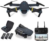 foldable rc quadcopter drone with 1080p hd camera - loyalse e58 drone for adults/kids, wifi fpv live video, altitude hold, one key take off/landing, 3d flip, app control (includes 3 batteries) logo