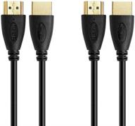 🔌 cmple - ultra slim hdmi 2.0 hdtv cable - high-speed with ethernet, 3d, 4k, audio return - 6ft (2 pack) logo